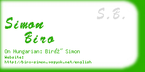 simon biro business card